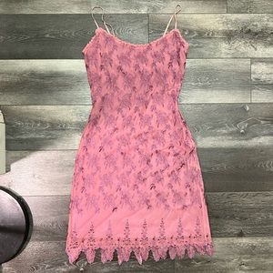 🎀SALE!🎀 Vintage Betsey Johnson Mesh & Embroidered Flowers Dress